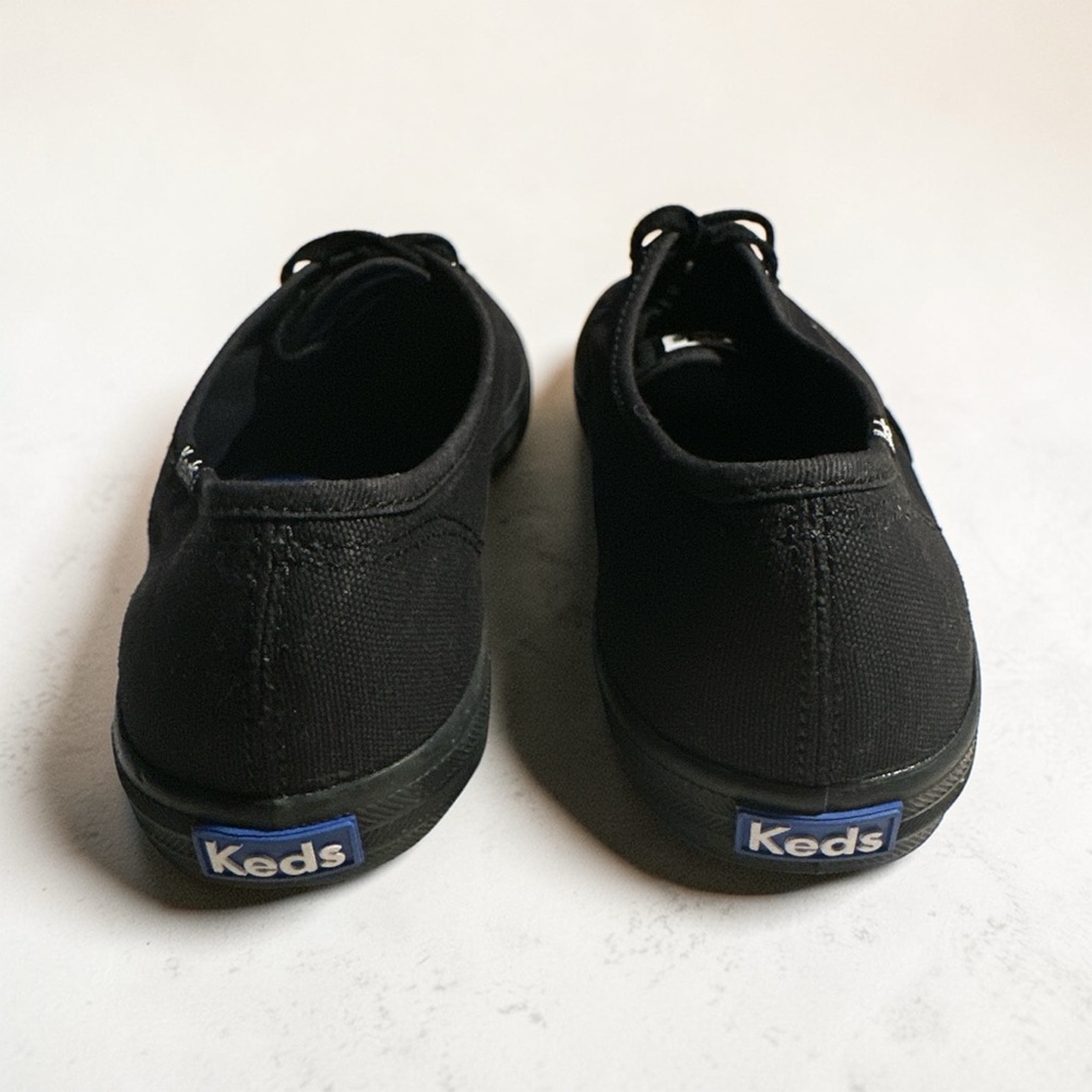 Keds Black Canvas Sneakers Women’s Size 10 Lace Up Casual Shoes - Picture 6 of 8